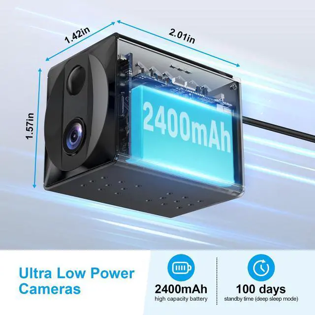 Alt view image 4 of 6 - ZTTAOLII 5G WiFi Hidden Spy Camera - 4K Mini Camera HD Indoor Security Cam, AI Motion Detection, Long Battery Life, Night Vision, Wireless Mini Cameras for Home/Baby/Pet (Camera)