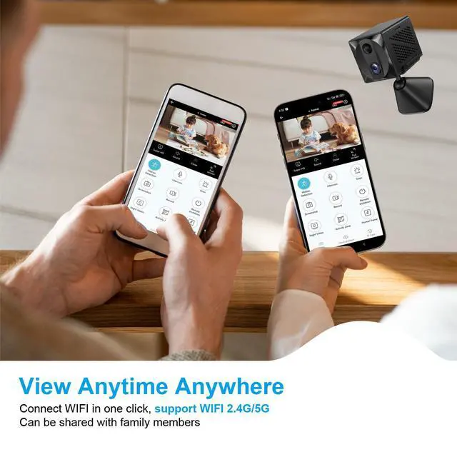 Alt view image 6 of 6 - ZTTAOLII 5G WiFi Hidden Spy Camera - 4K Mini Camera HD Indoor Security Cam, AI Motion Detection, Long Battery Life, Night Vision, Wireless Mini Cameras for Home/Baby/Pet (Camera)