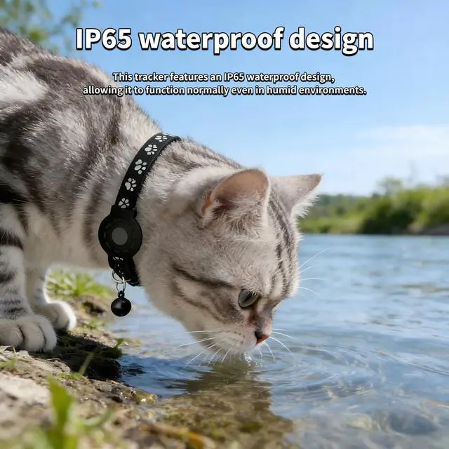 Alt view image 3 of 7 - Smart Cat GPS Collar - Waterproof Pet Tracker for Android, Google Find My Compatible, No Monthly Fee. Advanced Safety Solution for Small & Large Cats.(Android Only)