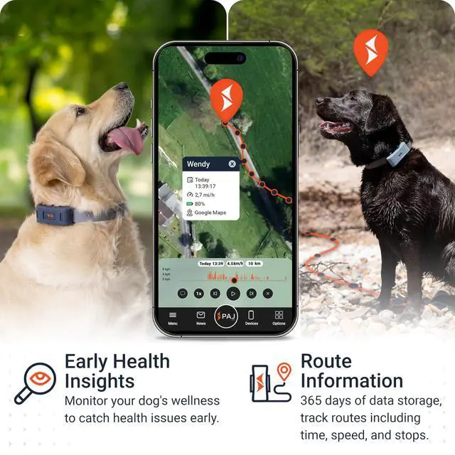Alt view image 3 of 7 - PAJ GPS Dog Tracker - 4G Real-Time Tracking & Runaway Alerts - Waterproof, Long-Range, Smart App Monitor Health & Activity - Fits Any Collar, Mini Device Navigator Chip - Subscription Required - Black