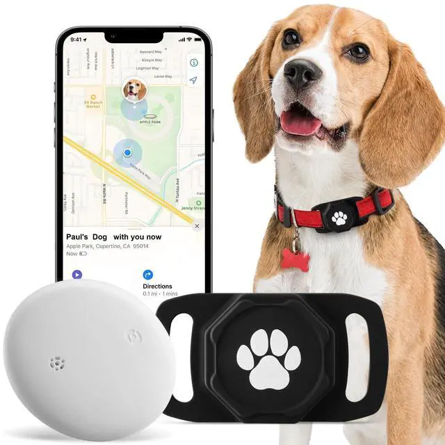 Main image of Smart Pet Tracker for Collar - Dog Trackers Pet Location Tracker with Holder, No Monthly Fee, Compatible with Apple Airtag Find My (iOS Only, Not for Android), Anti-Lost Device for Pets, Bag Straps