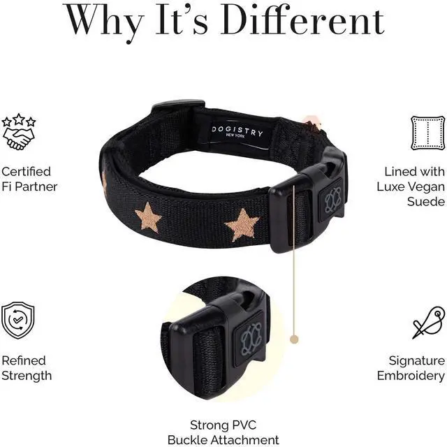 Alt view image 3 of 6 - DOGISTRY The Fi Rockstar Collar - Crafted for Fi Series 3/3+ - Luxury Design Meets Smart Tech - Large