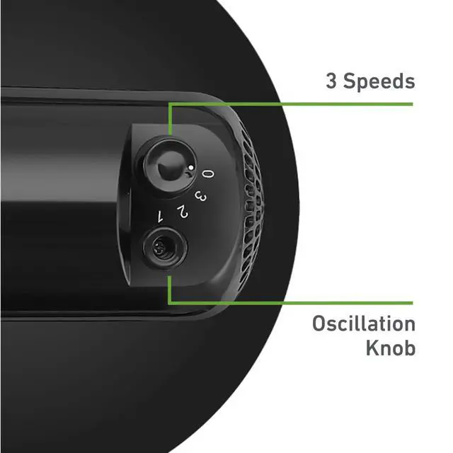 Alt view image 3 of 7 - Holmes 12 Inch Oscillating Table Fan 3 Speeds 75 Degree Wide Angle Oscillation Adjustable 15 Degree Tilt Quiet Operation Home Office Bedroom Kitchen Black