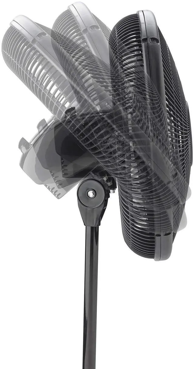 Alt view image 5 of 6 - 2521 16 Inch 3-Speed Quiet Adjustable Tilting Wide-Area Oscillating Standing Pedestal Fan for Bedroom, Kitchen, Home, and Office, Black