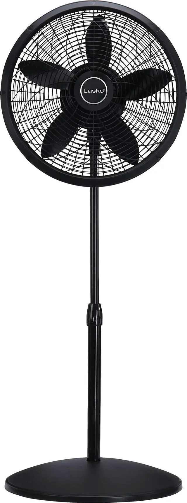Alt view image 7 of 7 - Lasko Pedestal Fan, Oscillating Fan for Bedroom with Adjustable Height and 3 Cooling Speeds, Portable, 18", Black, 1827
