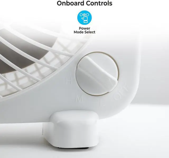 Alt view image 2 of 7 - 9-inch Portable Box Fan Compact Desktop Cooling Fan with 3-Speeds, Quiet Operation, Built-in Carry Handle & Safety Grill ETL Listed for Home, Office, or Dorm White