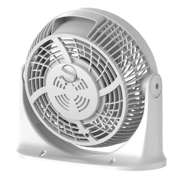 Alt view image 6 of 6 - Comfort Zone 11-Inch High-Velocity Tabletop Air Circulator Fan Quiet 3-Speed Personal Turbo Fan with 90° Adjustable Tilt & Carry Handle Compact Desk Fan for Home, Office, or Bedroom White