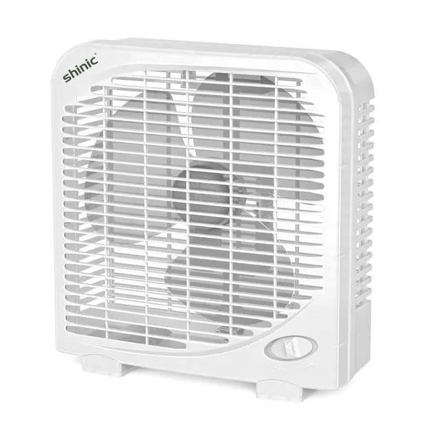 Main image of shinic 10" Tabletop Box Fan for Bedroom, 2 Speeds, Quiet Table Fan with Strong Airflow, Energy Efficient Small Box Fan, Portable Kitchen Exhaust Fan for Bedroom Bathroom Office Dorm Workshop, White