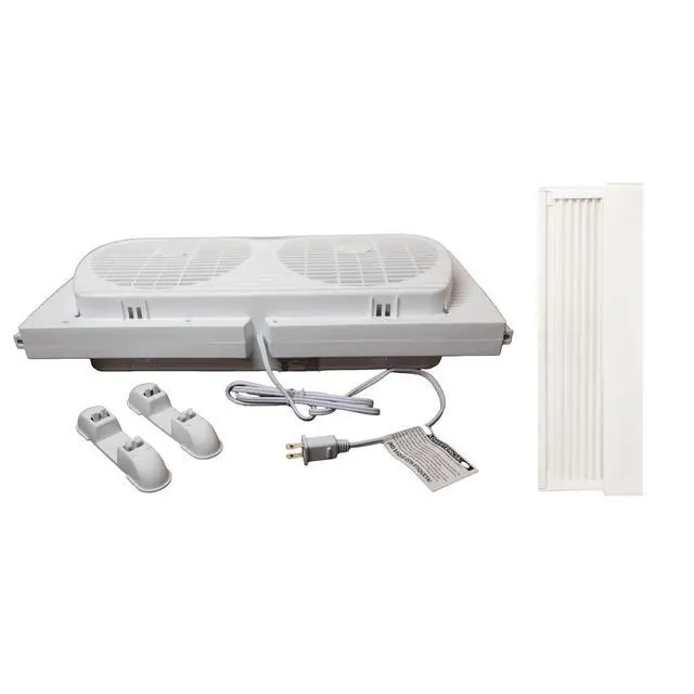 Alt view image 7 of 7 - Seasons Comfort Twin Window Fan, Reversible Airflow Control, 9 Inch, 2 Speeds, Expandable, Exhaust, Dual Fan - Ideal for Home, Kitchen, Bedroom & Office