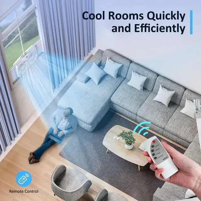 Alt view image 7 of 7 - shinic Twin Window Fan, 9-Inch Blades Reversible Airflow, Thermostat Control, 3 Speeds, 23.8"-37" Expandable Width, Window Exchaust Fans for Home Bedroom, ETL Certified