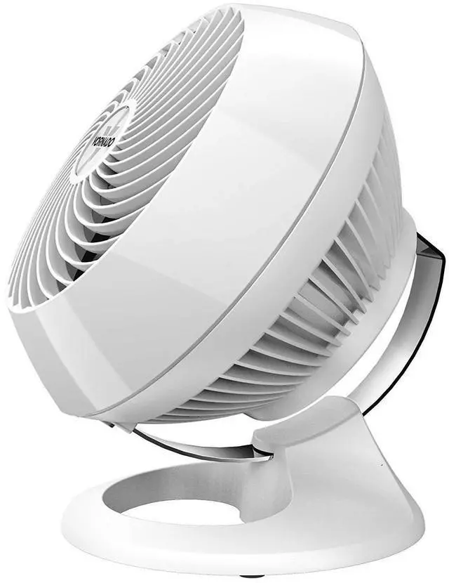 Main image of Vornado 560 Whole Room Air Circulator, Medium Floor Fan with 4 Speeds, Adjustable Tilt, Easy to Clean, Adjustable Tilt Chrome Glide Bar, Quiet Fan for Home, Office, and Bedroom, White