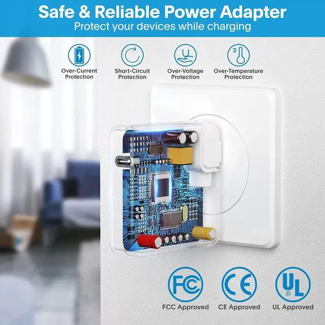 Alt view image 4 of 7 - Mac Book Pro Charger-118W USB C Fast Charger Power Adapter Compatible with MacBook Pro/MacBook Air 16 15 14 13 Inch, M1 M2 M3 M4 M5, New iPad Pro and All USB C Device, 6.6ft Charge Cable