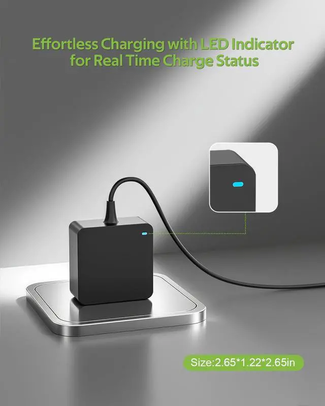 Alt view image 6 of 7 - Charger Fit for Asus Laptop with Round Port - Fit for Vivobook, Zenbook & More Replacement, 65W/45W/33W, LED Indicator, 7.5Ft Power Cable