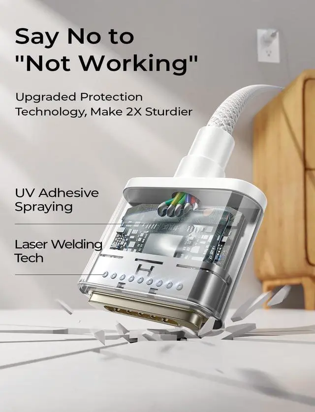 Alt view image 7 of 7 - MacBook Charger USB-C to Magnetic 3 Cable (6.6FT) for M4/M3/M2 MacBook Pro Air Charger, 140W Magnetic Safe 3 Cable for Pro (16"/14" 2025, 2024, 2023, 2021) Air (15''/13'' 2025, 2024, 2023, 2022)