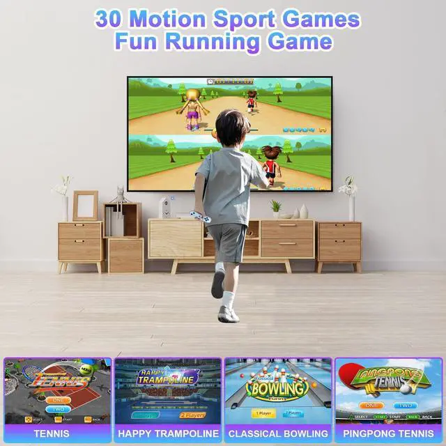 Alt view image 3 of 7 - Video Game Console with 100+ Games, Handheld Video Game Console for Kids, Plug and Play Video Games for TV, Shooting Games,Game Gun with 2 GameController, Xmas Birthday Toy Gift for Boys Girls Age 3 +