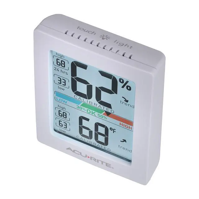 Alt view image 6 of 7 - Pro Humidity Meter & Thermometer with Touch Activated Backlight
