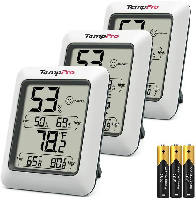Main image of TP50 3 Pieces Digital Hygrometer Indoor Thermometer Room Thermometer and Humidity Gauge with Temperature Humidity Monitor (Previously ThermoPro)