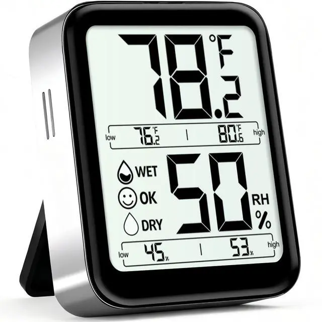 Main image of Room Thermometer Indoor Hygrometer Digital Temperature and Humidity Sensor Meter Humidity Monitor with Max/Min Records - AAA Battery Included