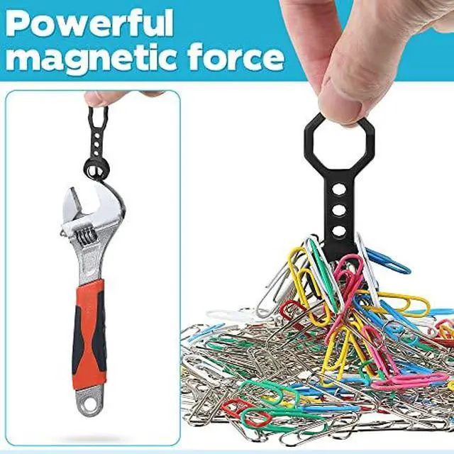 Alt view image 3 of 7 - Dreyoo 2 Pcs Stud Finder Wall Scanner, Studball Magnetic Stud Finder with 27 Pounds of Pull Magnetic Power, Studball for Detected and Located Stud Through 5/8" Drywall Plywood Paneling Ceramic (Black)