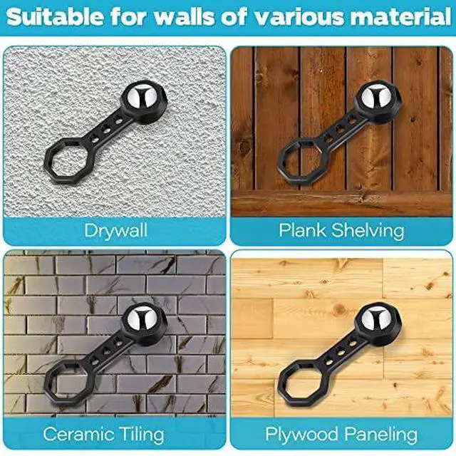 Alt view image 4 of 7 - Dreyoo 2 Pcs Stud Finder Wall Scanner, Studball Magnetic Stud Finder with 27 Pounds of Pull Magnetic Power, Studball for Detected and Located Stud Through 5/8" Drywall Plywood Paneling Ceramic (Black)