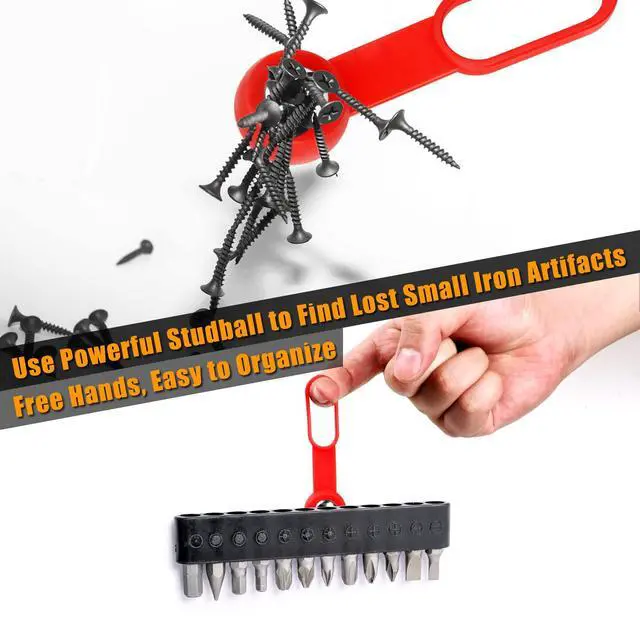 Alt view image 7 of 7 - 52300 Studball, 27 Pounds of Pull Power Magnetic Stud Finder, No Batteries Stud Finder Wall Scanner Detect Metal Through 5/8" Drywall, Wood or 3/4" Plywood Paneling, Ceramic Tiling etc.