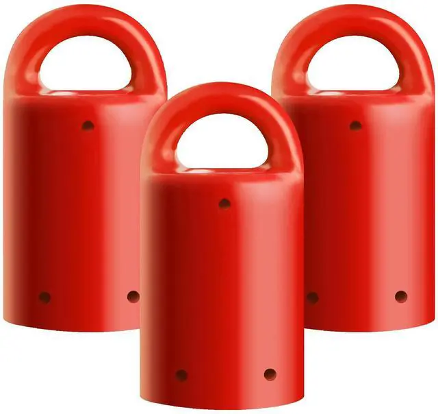 Main image of 3 pack Heavy-Duty Neodymium Anti-Rust Magnet, Best for Magnetic Stud Finder / Key Organizer / Indoor and Outdoor Multi Uses, Red with Key Ring (SP-MPM3RD)