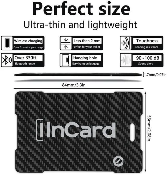Alt view image 3 of 7 - Ultra-Thin Air Tag 0.07in Wallet Tracker (Both iOS and Android) IP68 Bluetooth GPS Tracker for Bags Passport Works with Apple Find My (Apple MFi Certified) & Google Find My Device - Wireless Charging