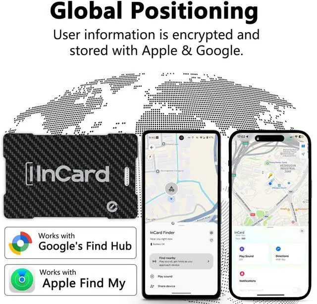 Alt view image 4 of 7 - Ultra-Thin Air Tag 0.07in Wallet Tracker (Both iOS and Android) IP68 Bluetooth GPS Tracker for Bags Passport Works with Apple Find My (Apple MFi Certified) & Google Find My Device - Wireless Charging