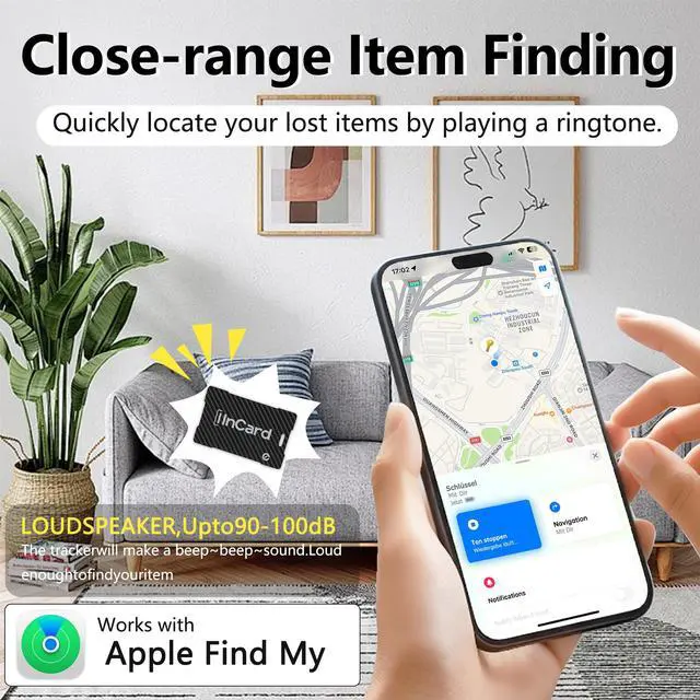 Alt view image 6 of 7 - Ultra-Thin Air Tag 0.07in Wallet Tracker (Both iOS and Android) IP68 Bluetooth GPS Tracker for Bags Passport Works with Apple Find My (Apple MFi Certified) & Google Find My Device - Wireless Charging