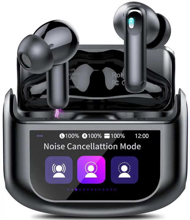 Main image of Wireless Earbuds, Bluetooth 5.4 Headphones Multi-Function Touch Screen | with 5 EQ Modes, 48H Ear Buds Bass Stereo with ANC Noise Cancelling/Transparency Mode, IPX7 Bluetooth Earbuds for Android/iOS