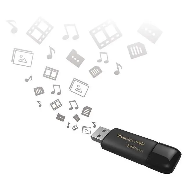 Alt view image 6 of 7 - C175 128GB USB 3.2 Gen1 (USB 3.1/3.0) Read 100MB/s Flash Thumb Drive, Memory Stick Compatible with Computer/Laptop Matte Black TC1753128GB01