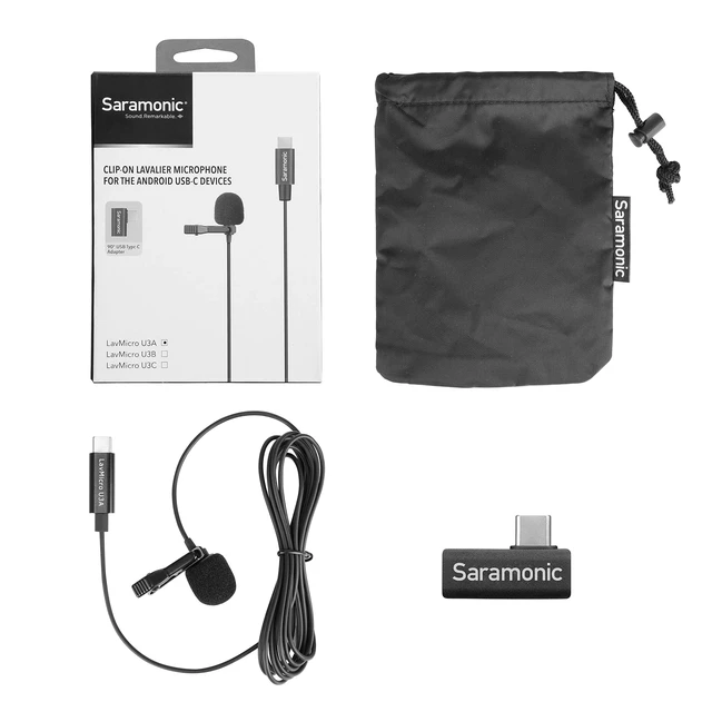 Alt view image 2 of 7 - LavMicro U3A USB-C Lavalier Microphone, Android, new iPad, Computers & More with 6.6' Cable & 90 Adapter for Vlogging, Interviews, YouTube, TikTok, Live Streaming