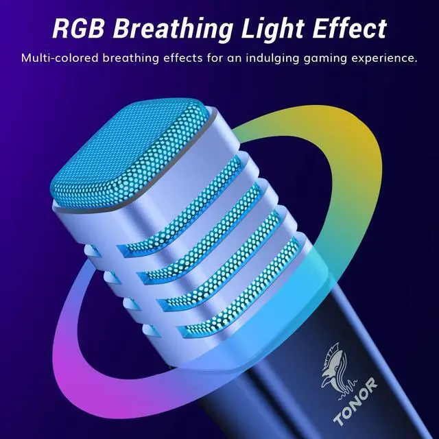 Alt view image 3 of 7 - USB Gaming Microphone, RGB Streaming Microfono Set, PC Podcast Recording Computer Mic for PS4/5, Discord, Twitch, Cardioid Condenser Mic with Adjustable Boom Arm Stand TC30S+