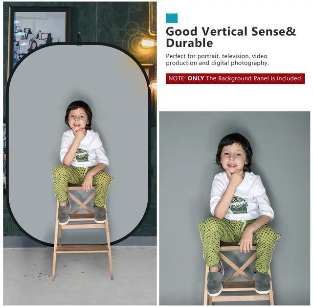 Alt view image 6 of 7 - Chromakey Backdrops, Double-Sided Blue and Grey Screen, 2 in 1 Foldable and Reversible Background for Photography, Gaming and Live Streaming, 5 x 6.6 inches/1.5 m x 2 m (Blue/Grey)