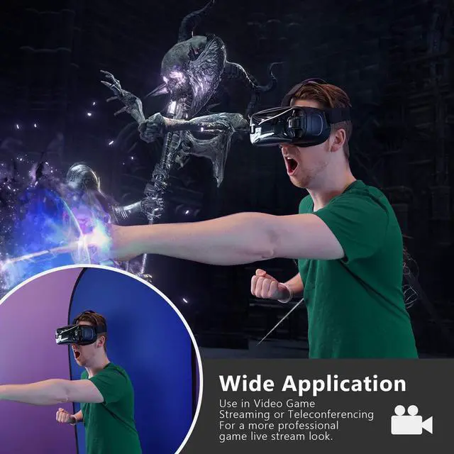 Alt view image 7 of 7 - Chromakey Backdrops, Double-Sided Blue and Grey Screen, 2 in 1 Foldable and Reversible Background for Photography, Gaming and Live Streaming, 5 x 6.6 inches/1.5 m x 2 m (Blue/Grey)