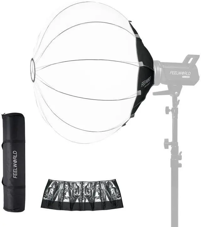 Main image of FSL65 Portable Lantern Softbox, 65cm 25.6 Inch for FEELWORLD FL125D FL125B FL225D FL225B and Other Bowens Mount Video Studio Light, for Live Streaming, Videography, Photography
