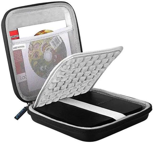 Main image of USB CD DVD Writer Blu-Ray & External Hard Drive Protective Storage Case Bag Compatible Apple USB Superdrive, Samsung SE-208GB SE-218CB LG GP65NB60 GP60NB50 Dell ASUS External DVD Drives, Black