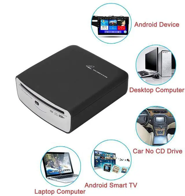 Alt view image 5 of 7 - Portable Car CD Player | External USB Vehicle CD Player for Car Android Navigation Plug and Play (for Android 4.4 and Above System Only)