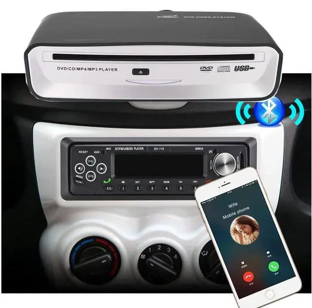 Alt view image 7 of 7 - Portable Car CD Player | External USB Vehicle CD Player for Car Android Navigation Plug and Play (for Android 4.4 and Above System Only)