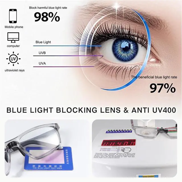 Alt view image 6 of 7 - Photochromic Blue Light Blocking Glasses Anti Eyestrain Computer Gaming Blue Light Screen Blocker Glasses for Men Women