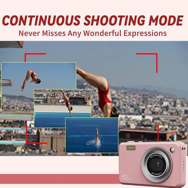 Alt view image 5 of 6 - Digital Cameras FHD Camera for Kid Boys Girls Compact Digital Point and Shoot Camera with 16X Zoom 32GB Card Kids Camera for Kids