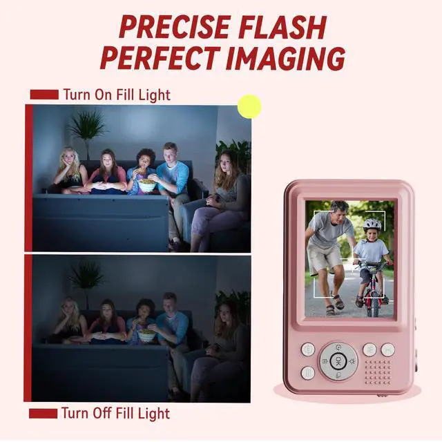 Alt view image 6 of 6 - Digital Cameras FHD Camera for Kid Boys Girls Compact Digital Point and Shoot Camera with 16X Zoom 32GB Card Kids Camera for Kids