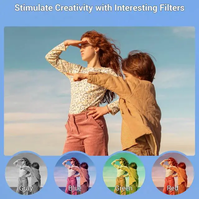 Alt view image 3 of 7 - Digital Camera, 4K 44MP Autofocus Point and Shoot Camera with 16X Zoom 2.4" LCD Portable Compact Camera for Kids Teens Boys Girls Adults