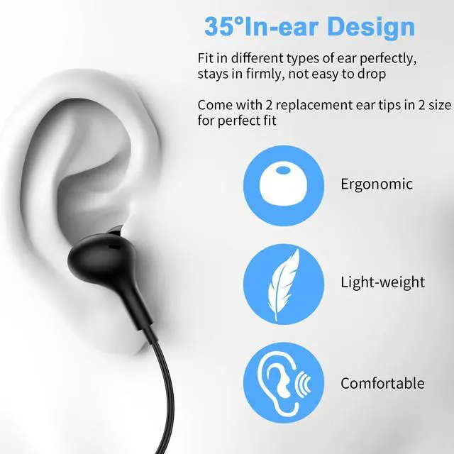 Alt view image 2 of 7 - USB Earbuds with Microphone for PC Laptop,Wired USBA Headset,Black | in Ear Buds Noise Isolating Light Laptop Earphones,Headphones with Mic for Dell HP Computer PC Office Zoom Work Gaming School
