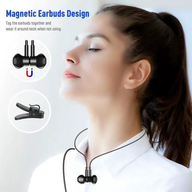 Alt view image 3 of 7 - USB Headphones for PC Laptop Magnetic 7.5ft Wired Earbuds,Computer Headset with Mic Control Mute Noise Isolate Cord in Ear Gaming Earphone for MacBook Pro Office Work School Zoom Chromebook