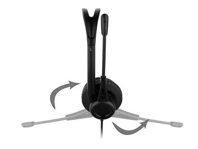 Alt view image 2 of 2 - WHO1 USB Headset, Wired Computer Headphones with Noise-Cancelling Microphone, in-line Controls of Volume & Mute for Laptops, PC, Home Office Online Class Skype Zoom Meetings