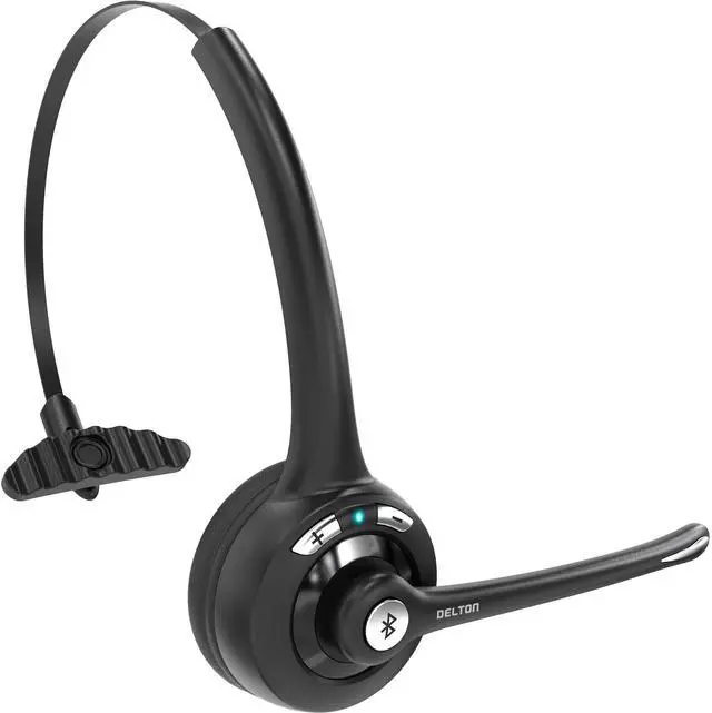 Main image of 10X Bluetooth Computer Headset, Over-The-Head Single Ear Wireless Headset with Noise Canceling Mic for Computer/Laptop/Call Center/Truck Driver, Works with All Meetings Apps - Black