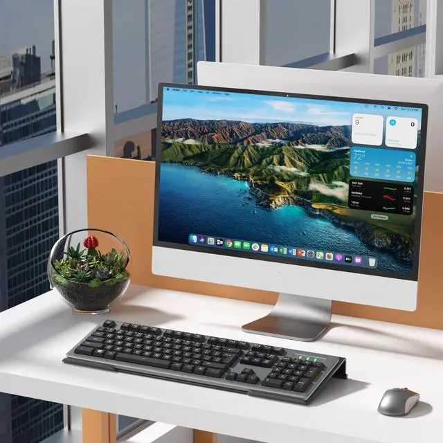 Alt view image 3 of 7 - Comfortable Computer Keyboard Stand - Ergonomic Keyboard Riser Acrylic Tilted Keyboard Holder for Easy Typing&Working at Home Office - Fits All Keyboard Sizes - 17'' Wide (Matte Black)