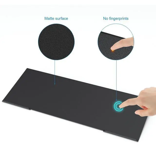 Alt view image 2 of 7 - Comfortable Computer Keyboard Stand - Ergonomic Keyboard Riser Acrylic Tilted Keyboard Holder for Easy Typing&Working at Home Office - Fits All Keyboard Sizes - 17'' Wide (Matte Black)