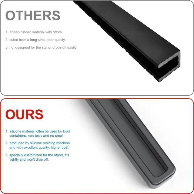 Alt view image 6 of 7 - Comfortable Computer Keyboard Stand - Ergonomic Keyboard Riser Acrylic Tilted Keyboard Holder for Easy Typing&Working at Home Office - Fits All Keyboard Sizes - 17'' Wide (Matte Black)